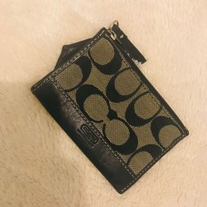 Coach logo mini ID case wallet